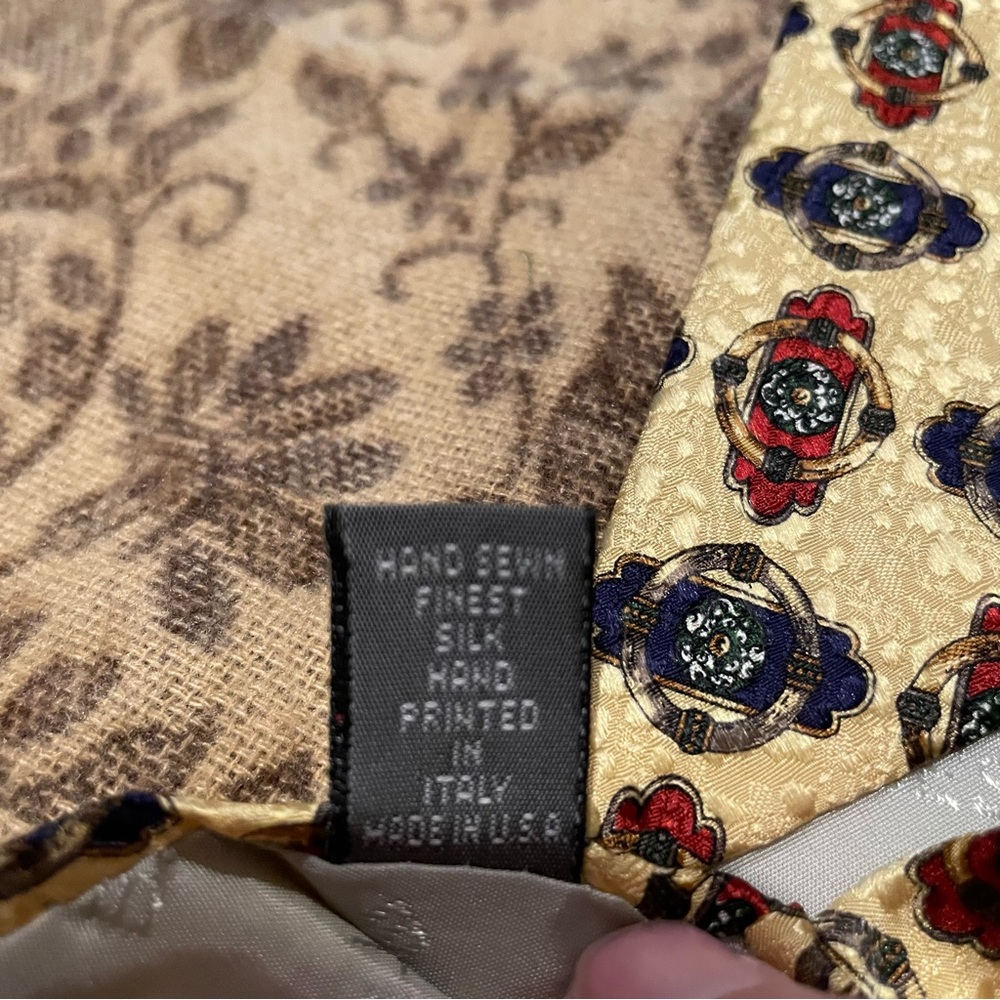 Robert Talbott Patterned Silk Tie, Made In Italy,… - image 7